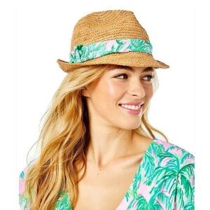 Lilly Pulitzer fedora pink blossom